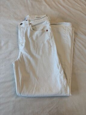 Citizens Of Humanity Paloma White High Rise Wide Leg Jeans, sz 28